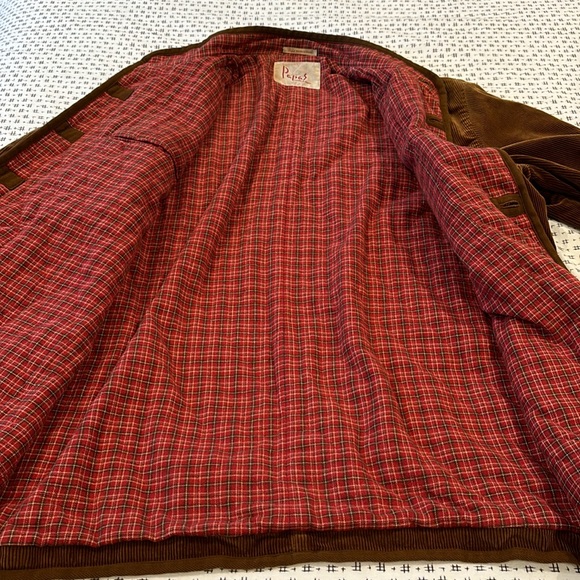 Papas Barn Jacket, burnt umber corduroy, plaid flannel lining, size L/XL? - Picture 8 of 12